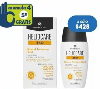 Farmacia San Pablo Heliocare 360 mineral protector solar fps 50+ tolerancia 50 ml crema envase oferta