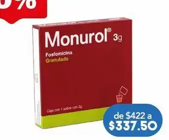 Monurol polvo 1 granulado sobre fosfomicina trometamol 3 g