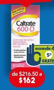 Farmacia San Pablo Caltrate 600+d 400ui 60 tabletas oferta