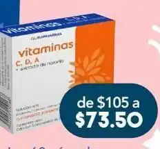 Farmacia San Pablo Quimpharma suplemento alimenticio vitaminas c,d,a + extracto de naranja 5 ampolleta caja oferta