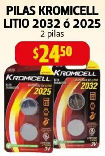 Farmacias Guadalajara Pilas Kromicell Litio 2032 ó 2025 2 Pilas oferta