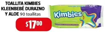 Farmacias Guadalajara Toallita Kimbies Kleenbebé Durazno y Aloe 90 Toallitas oferta
