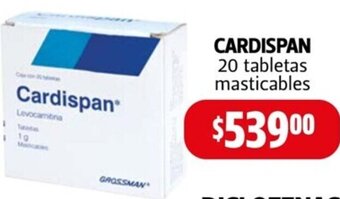 Farmacias Guadalajara Cardispan 20 Tabletas Masticables oferta