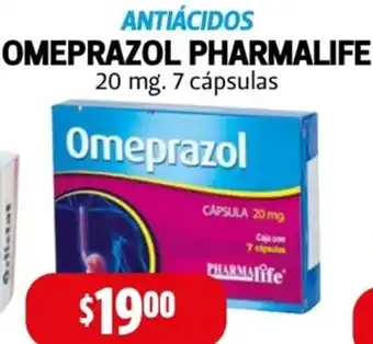 Farmacias Guadalajara Omeprazol Phamalifwe 20mg 7 Cápsulas oferta