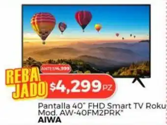 Pantalla 40" FHD Smart TV Roku Mod. AW-40FM2PRK AIWA