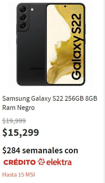 Elektra Samsung Galaxy S22 256GB 8GB RAM Negro oferta