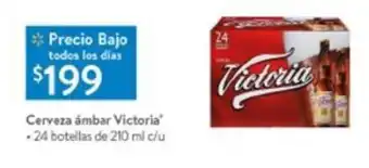 Walmart Cerveza Ámbar Victoria® • 24 botellas de 210ml c/u oferta