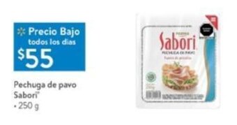 Walmart Pechuga de Pavo Sabori 250g oferta