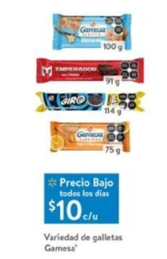 Walmart Variedad de Galletas Gamesa oferta