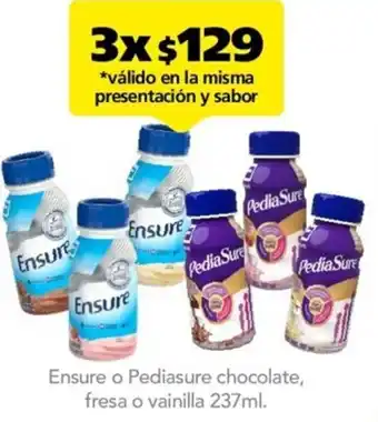 Farmacia San Pablo Ensure o Pediasure Chocolate, Fresa o Vainilla 237ml oferta