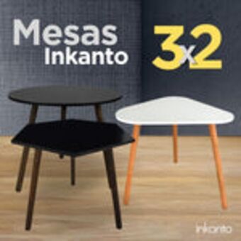 Waldos Set de mesas inkanto (1 color blanco, 2 color negro) oferta