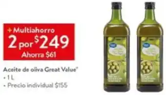 Walmart Aceite de Oliva Great Value 1L oferta