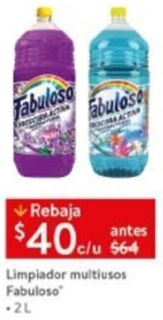 Walmart Limpiador Multiusos Fabuloso 2L oferta