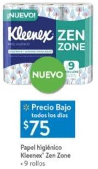 Walmart Papel Higiénico Kleenex Zen Zone 9 Rollos oferta