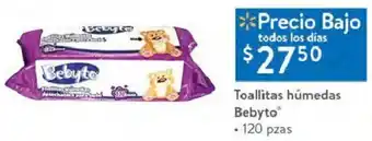 Walmart Toallitas Húmedas Bebyto 120pzas oferta