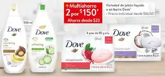 Walmart Variedad de Jabón Líquido o en Barra Dove oferta