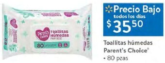 Walmart Toallitas Húmedas Parent's Choice 80pzas oferta