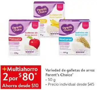 Walmart Vriedad de Galletas de Arroz Parent's Choice 50g oferta