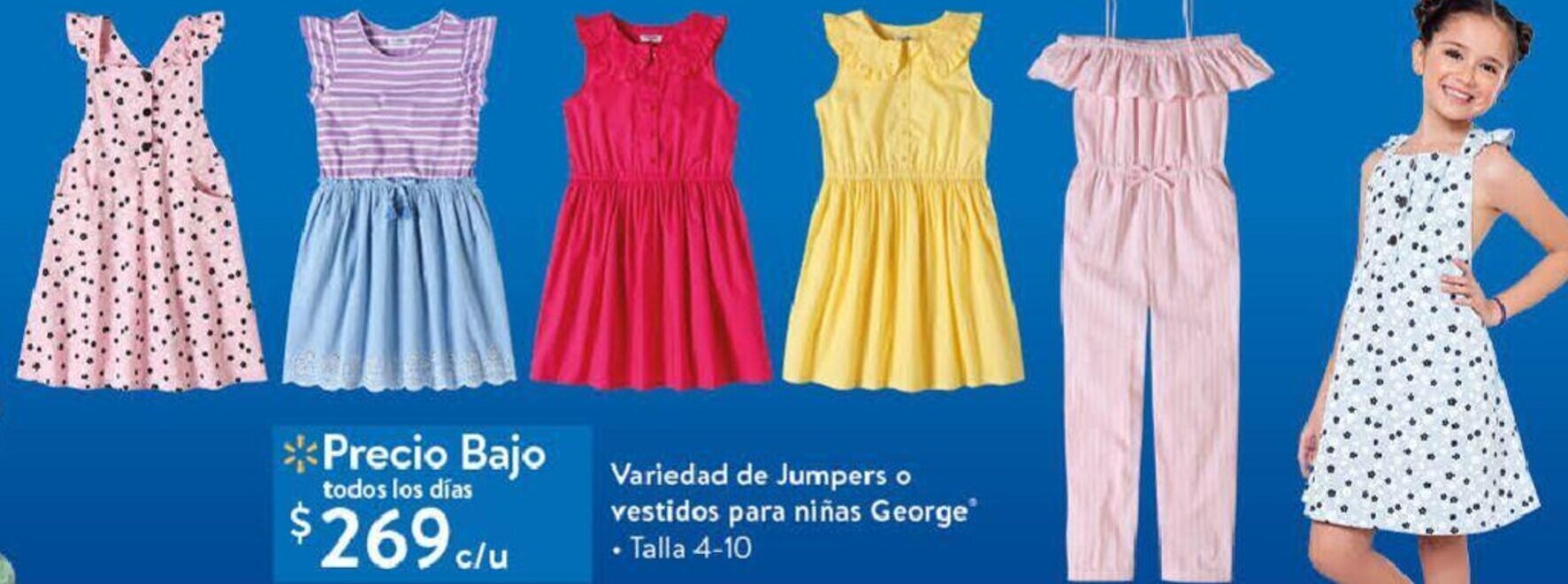 Variedad de Jumpers o Vestidos para Niñas George 4-10 oferta en Walmart Variedad de Jumpers o Vestidos para Niñas George 4-10 oferta en Walmart