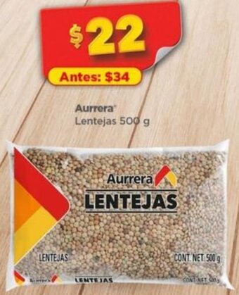 Aurrera Lentejas 500g