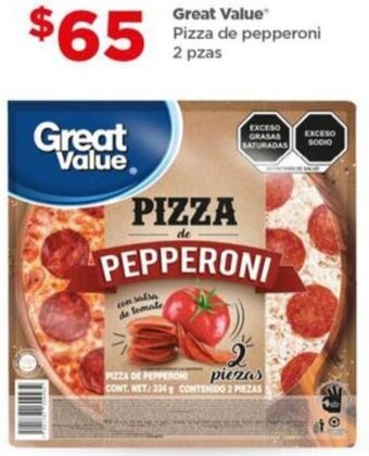 Bodega Aurrerá Great Value Pizza de Pepperoni 2 pzas oferta