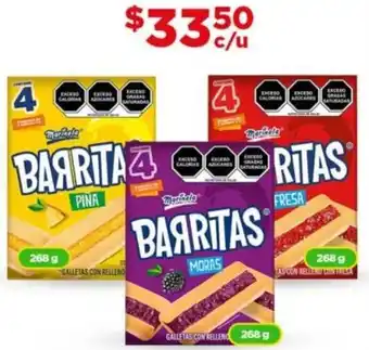 Bodega Aurrerá Barritas Piña, Moras, Fresa 268g oferta