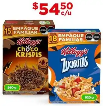 Bodega Aurrerá Kellogg's Choco Krispis 560g, Zucaritas 620g oferta