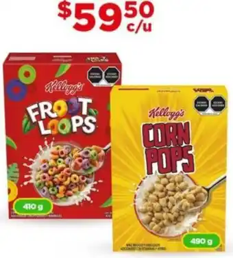 Bodega Aurrerá Kellogg's Froots Loops 410g, Kellogg's Corn Pops 490g oferta