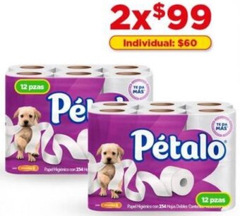 Bodega Aurrerá Pétalo 12 pzas oferta