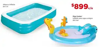 Alberca Inflable de 3m, Play Center Inflable para Agua Amigos del Mar