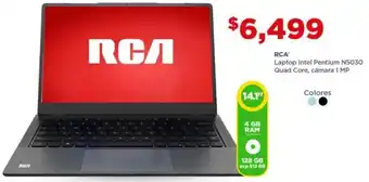 RCA Laptop Intel Pentium N5030 Quad Core, Cámara 1MP 14,1"