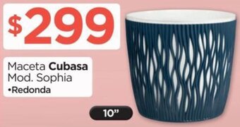 Maceta Cubasa Sophia Redonda 10"