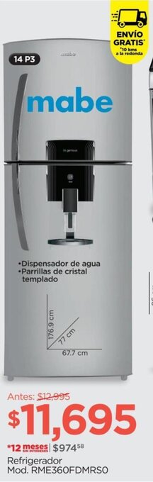 Chedraui Mabe Refrigerador oferta