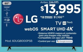 LG webOS Smart UHD 4K 60"