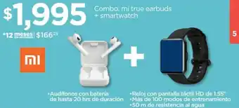 Chedraui Mi Audifonos con Batería de Hasta 20hrs de Duración + Reloj con Pantalla Táctil HD oferta