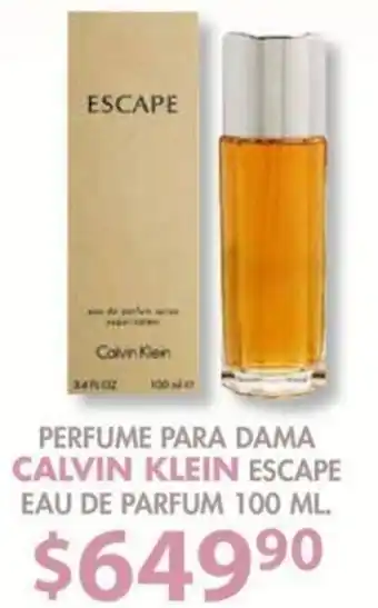 Perfume para Dama Calvin Klein Escape EAU de Parfum 100ml