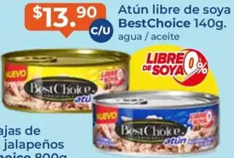Atún Libre de Soya Bestchoice 140g