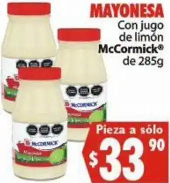 Mayonesa con Jugo de Limón McCormick de 285g