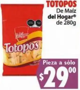 Totopos de Maíz del Hogar de 280g