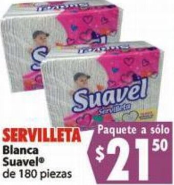 Servilleta Blanca Suavel de 180 Piezas