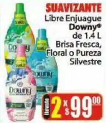 Casa Ley Suavizante Libre Enjuagua Downy de 1,4L oferta