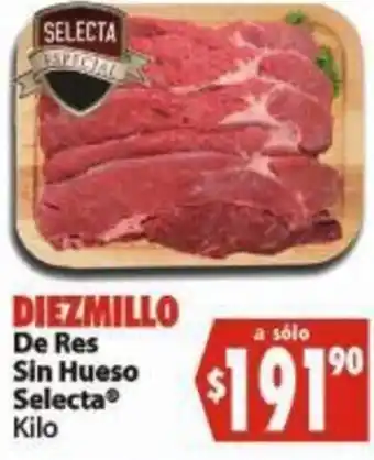 Diezmillo De Res Sin Hueso Selecta