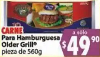 Carne para Hamburguesa Older Grill Pieza de 560g
