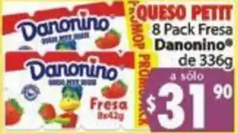 Casa Ley Queso Petit 8 Pack Fresa Danonino de 336g oferta