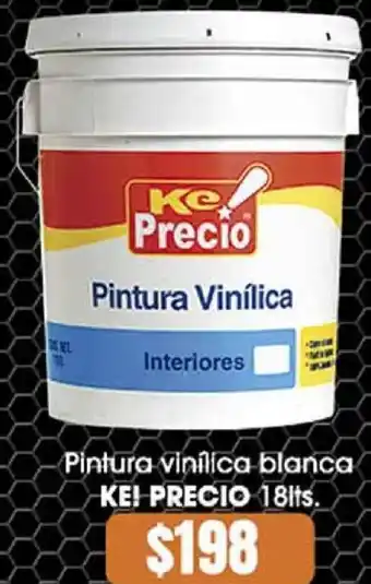 La Comer Pintura Vinílica Blanca Ke! Precio 18kg oferta