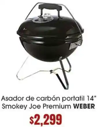Asador de Carbón Portatil 14" Smokey Joe Premium Weber