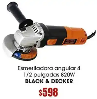 La Comer Esmeriladora Angular 4 1/2 Pulgadas 820W Black & Decker oferta
