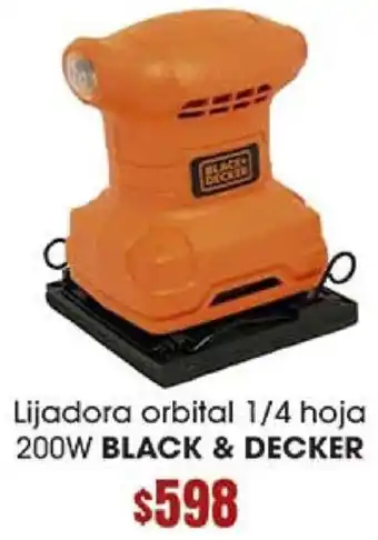 La Comer Lijadora Orbital 1/4 Hoja 200W Black & Decker oferta