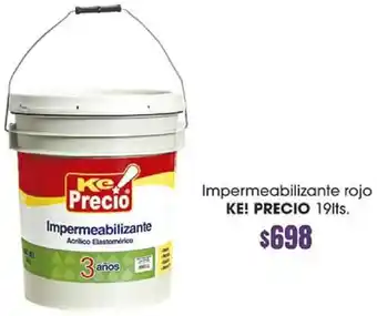 La Comer Impermeabilizante Rojo Ke! Precio 19L oferta