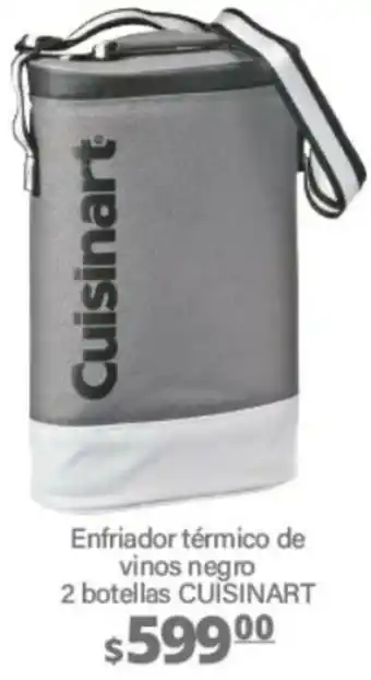Enfriador Térmico de Vinos Negro 2 Botellas Cuisinart